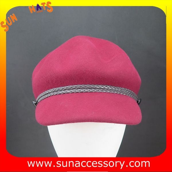 Fashion hot sale wool felt newsboy hats for womens,100% Australia wool felt hats for girls