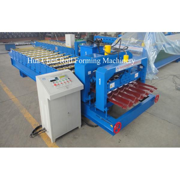 Buy 1250mm Glazed Tile Roof Panel Roll Forming Machine / Cold Roll Forming Equipment at wholesale prices