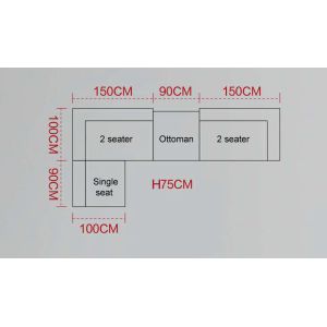 Living Room Furniture L Shaped Fabric Modern Sectional Sofa Set