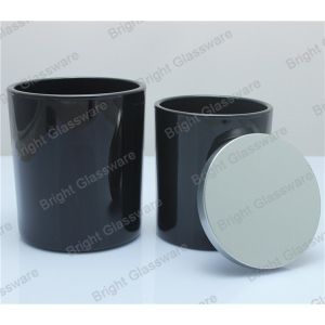 black candle holder with silver lid for wholesale