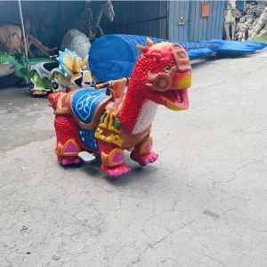 Animatronic Dinosaur Theme Park Rides Snowproof Shape Customized