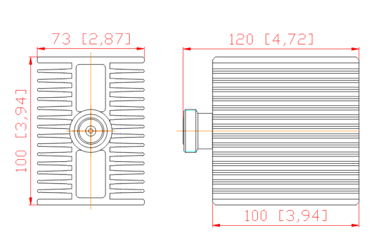 ISO 4G 50 Ohm RF Dummy Load Termination DIN Female 60w~80W