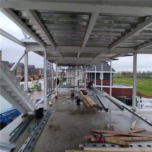 Cement Board Steel Structure Homes With Floor Deck