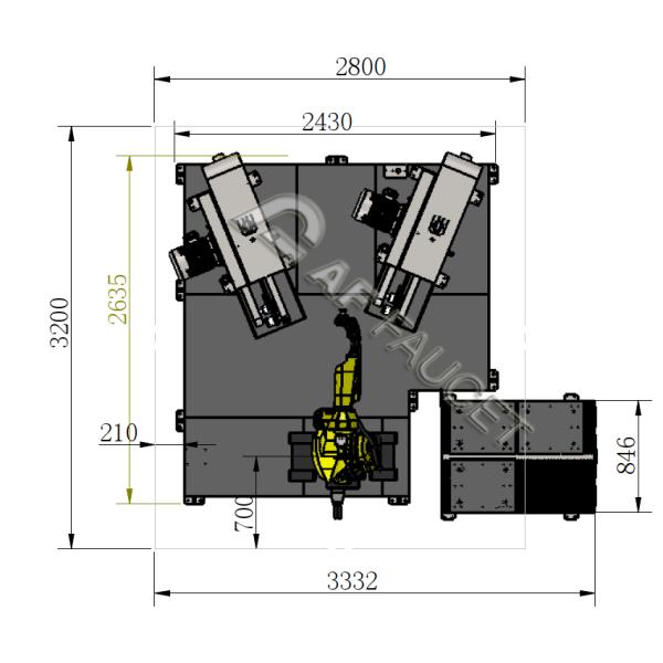 RTAF-AG0204B-Robot Grinding Machine For Brass Handles, Brass Faucets Sand Grinding Machine