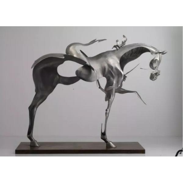 Life Size Brushed 304/361L Stainless Steel Horse Decor Sculpture