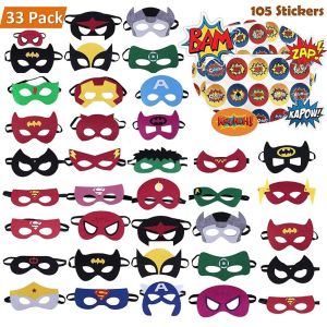 Quality Custom Felt Superhero Party Masks For Children Aged 3+ for sale