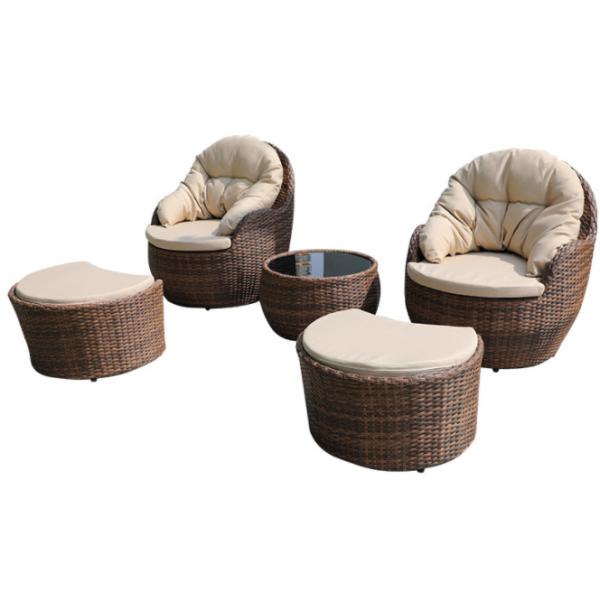 CE BSCI Glass Top Coffee Table Cushions Patio Furniture Sofa Set Furniture Outdoor