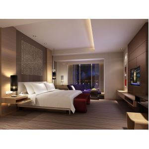 Elegant Modern Star Hotel Bedroom Furniture Sets For Apartment / Guest Room