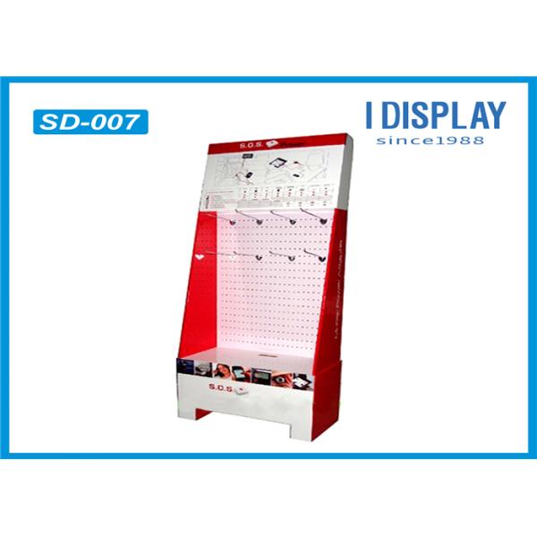 Floor Cardboard Hook Stands For Display , Cardboard Retail Display Stands