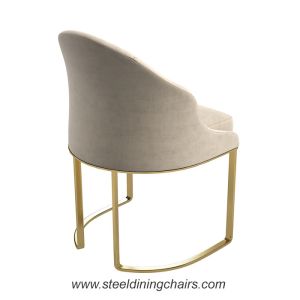 Furniture Restaurant 52CM 90CM Stainless Steel Dining Chairs