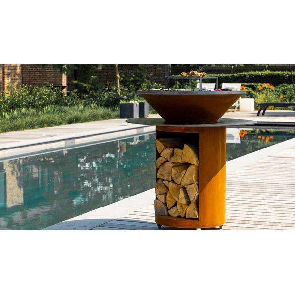 Popular Wood Burning Outdoor Barbecue Party Corten Steel Bbq Grills