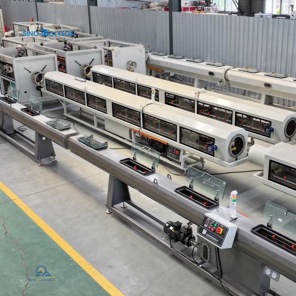 380V 50HZ Single Screw HDPE Pipe Extruder Machine / PE Pipe Manufacturing Plant