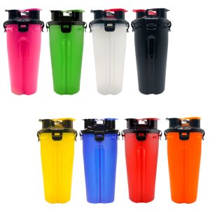 Portable Water Bottle 2 in 1 for Dogs Outdoor Walking with Collapsible Bowl
