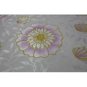 Breathable 5mm Polyester Satin Fabric With Flower Pattern Printing