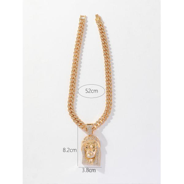 Fashion Hip Hop Jesus Pendant Necklace 11mm Cuban Link Chain Necklace For Women Men Jewelry Party Gifts