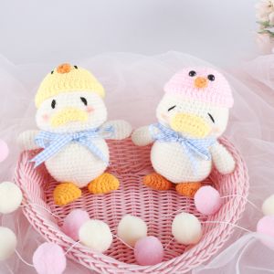 Lifelike Polyester Stuffed Handmade Crochet Doll