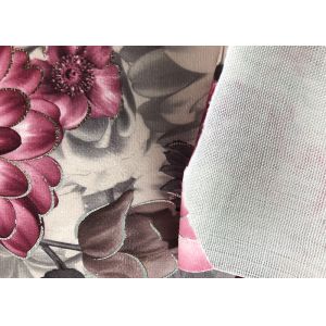 Flower Printed 100% Polyester 280GSM Sofa Velvet Upholstery Fabric