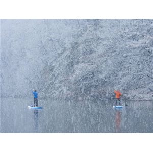 PVC Drop Stich Inflatable Snow Air Board On Ice Lake