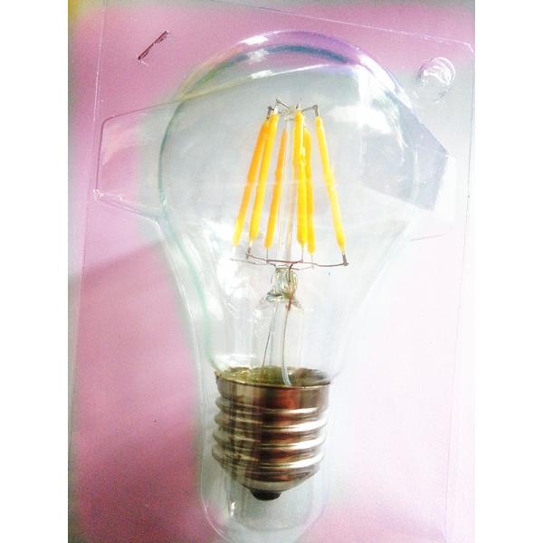 LED Filament Bulb A60 6w 620 Lumen Transparent 2 Years Warranty 110/220v EU