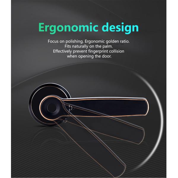 Electronic Wireless Smart Handle Door Lock Tuya Ttlock APP Fingerprint Password