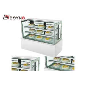 Three Layer Marble Base Cake Showcase Chiller For Restaurant