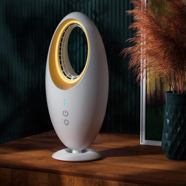 English Operating Language Portable and Rechargeable USB Bladeless Desk Fan for Garage