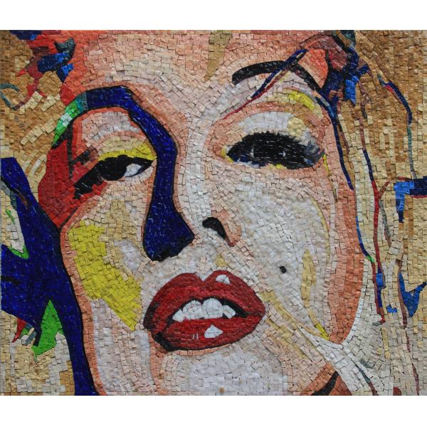 Handmade Marilyn Monroe Mosaic Art Patterns Glass Mosaic Tile Art Mirror For Wall Painting