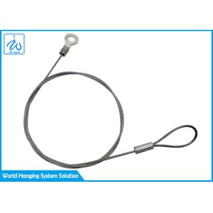 Stainless Steel Lanyards 7x7 PVC Coated With Double End Wire Rope Loop