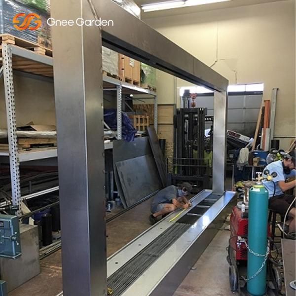 Unique Decoration Corten Steel Curtain Wall Durable Metal Garden Ornaments Waterfall-Original