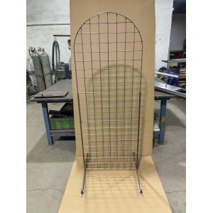 GRID DISPLAY STAND WITH AN ARCHED TOP DESIGN, 65” H x 24” W x 24” D