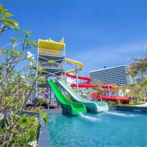 Water Amusement Fun Park Outdoor Swimming Pool Small Fiberglass Water Slide