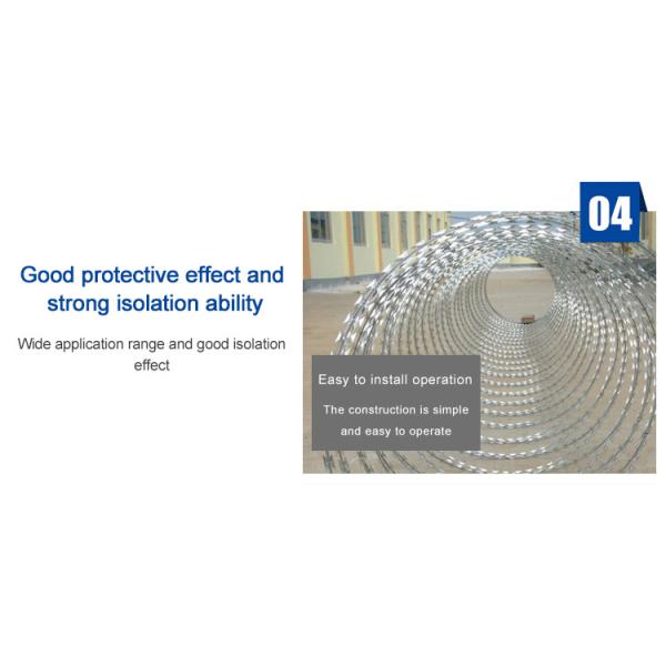 Anti Climb Razor Wire Galvanized Concertina Razor Blade Barbed Wire