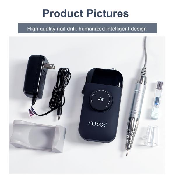 UGX 35000rpm Electric Brushless Low Noise Drill Nails Machine with AC Charge Adaptor