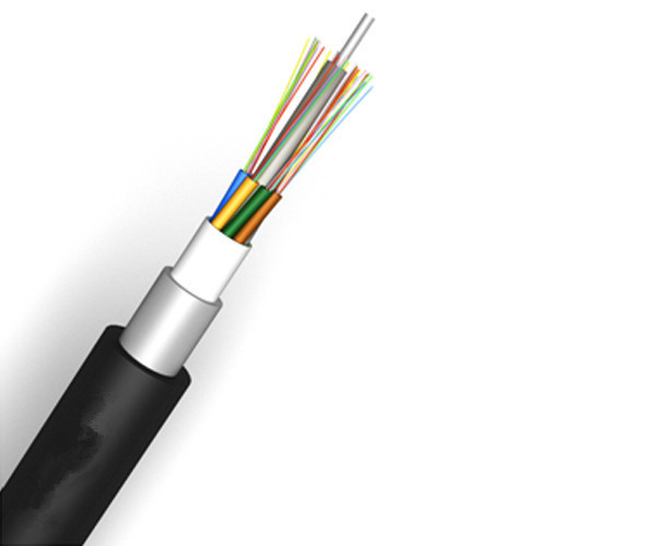 12 Strand Buried Armored Fiber Optic Cable Single Mode Fiberglass Reinforced