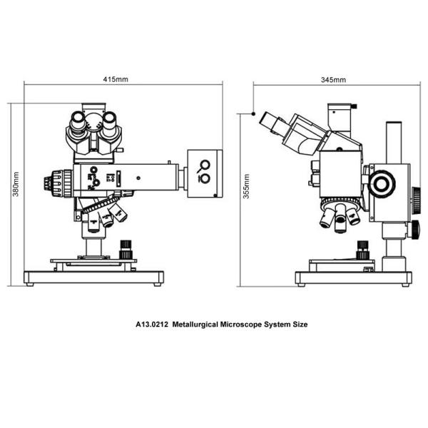 Trinocular WF10x/22 Digital Metallurgical Microscope A13.0212-DIC Infinity Optical System