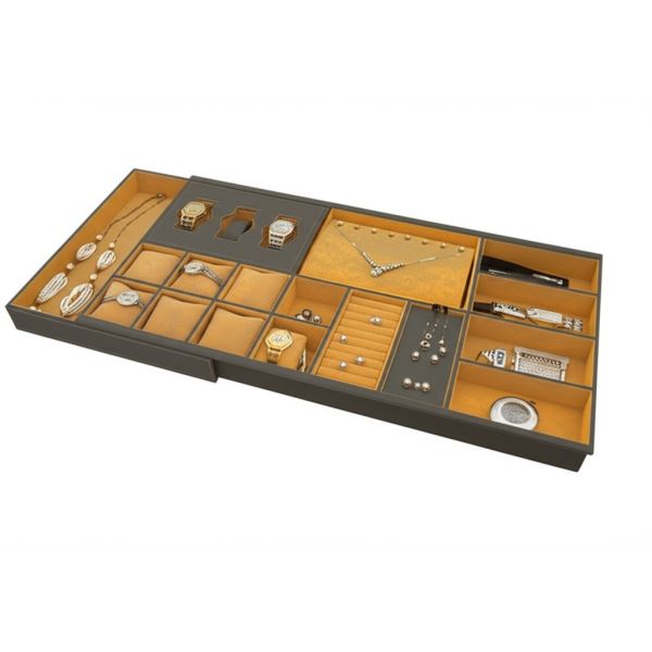 YG-H028 Modular Jewelry Drawer Organizer Tray, 700x402x55mm Customizable