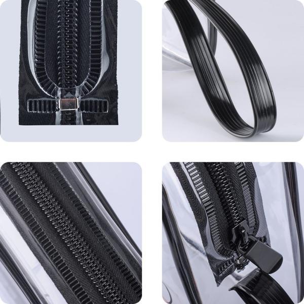 Zipper PVC Toiletry Cosmetic Bag Organizer Clear Waterproof For Men And Women