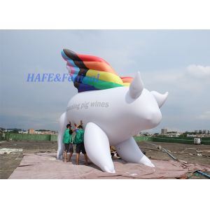 Color Changing Giant 5m Helium Balloon Lighting Inflatable flying Pig For