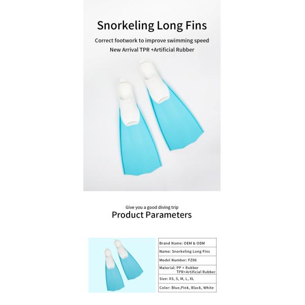 OEM Diver Freediving Flippers Silicone Fins For Swimming Training Spearfishing