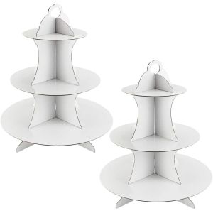 Party White 3 Tier Dessert Round Cupcake Holder Tower