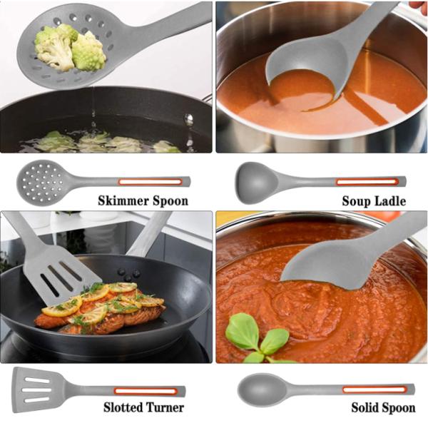 Kitchen Utensils Silicone Kitchen Utensil Sets Cooking Spoon Dishwasher Safe