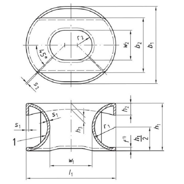 DIN 81915 Form A Casting Steel Bulwark Mounted Mooring Chock Ship Towing Equipment