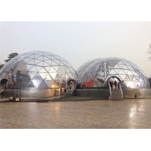 Spacious 20M Diameter Geodesic Dome Tent With Transparent Fabric