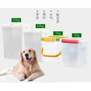 Food grade square Plastic Bucket 20 liter with lid, dog food plastic container,