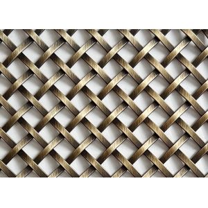 Bronze Color Antique Brass Woven Lock Crimp Wire Mesh For Wall