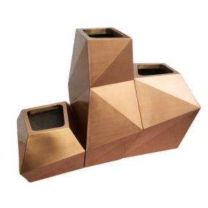 Customized stainless steel rectangle flower planters