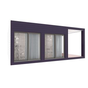 One Bedroom Living Veranda Holiday Villa Flat Pack Container House Luxury Prefab