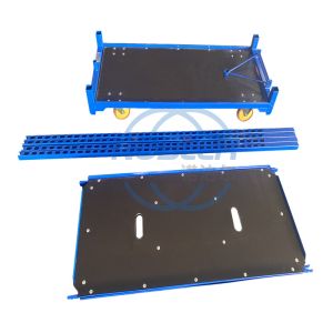 Galvanized zinc Danish Flower Trolley Shipper Container Racks Shelf Racks