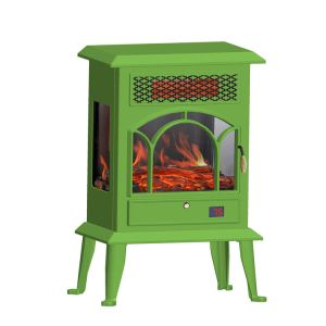 Master Flame Electric Fireplace Indoor Freestanding Mantel Heater 1500W