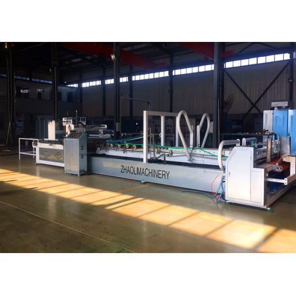 2200 X 1100 MM Model Corrugated Carton Box Folder And Gluer Machine / Paperboard